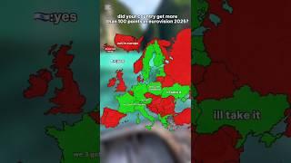was your countries points over 100 in eurovision? #leoplush1 #mapping #map