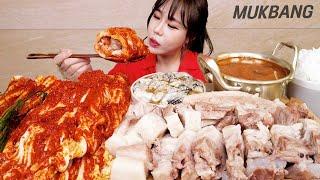 SUB) 선화동 매운 실비김치 & 실비파김치와 생굴 통수육 남김없이 싹싹 먹방  SPICY KIMCHI BOSSAM REAL SOUND ASMR MUKBANG