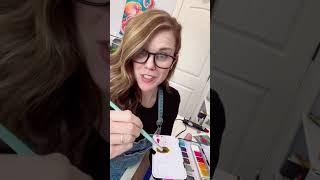 Watercolor donut tutorial #watercolor #learnwatercolor