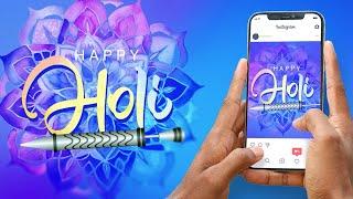 Happy Holi Festival Motion Graphics 2025 and Social Media Post Video