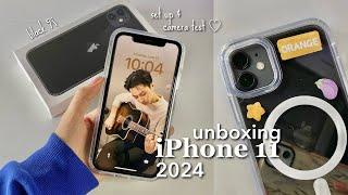 iphone 11 unboxing in 2024 + decorating & set up | black 