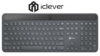 iClever Solar Bluetooth Keyboard, Wireless Keyboard with Solar & Indoor Light Charging