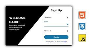 Animated Login and Registration Form in HTML CSS and JavaScript