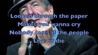 In My Secret Life - Leonard Cohen [LYRICS]