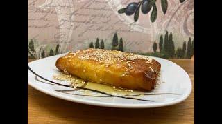 Baked Feta in Phyllo with honey and sesame - The easy way of Greek cooking