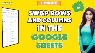 How to swap rows and columns in google sheets 2024 | Skill Wave