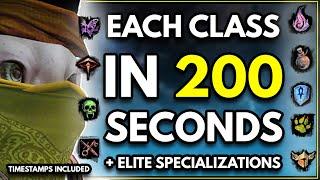 Guild Wars 2: ALL Classes (Professions) & Elite Specializations in 200 seconds! | Up-to-date 2024