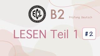 B2 Lesen Teil 1 #2 - ECL Zertifikat - mit Lösung und Stoppuhr