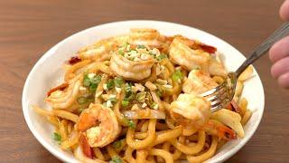 The recipe you will love it [ Stir-Fry Shrimp Udon Noodles ]