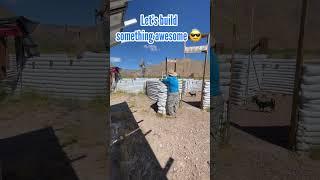 Building an earthbag house #earthbag #offgrid #supeiorsandbag #arizonadesert #hardwork