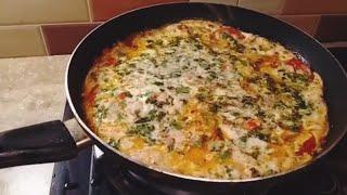 Egg With Tomatoes and Potatoes | Easy Omelette Recipe | Afghani Omelette | #amnabkitchen