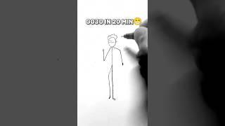 How to draw Gojo in 10sec 10min 1hr #shorts #anime  #drawing  #gojo