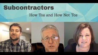 Subcontractor Video Series with Don Clark Part 1