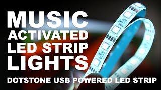 Music Activated LED Strip Lights - DotStone RGB Music Sync USB LED Light Strip