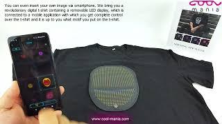 LED tshirt with display 170x210mm Gluwy ERA - display photo/ mobile App (www.cool-mania.com)