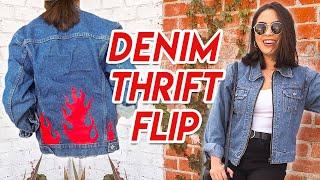 7 DENIM THRIFT FLIPS // Denim Jackets + Mom Jeans (no sew!) 