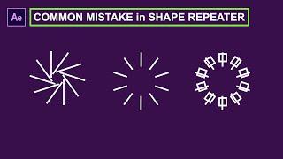 Adobe After Effects: Common mistakes in the repeater align the center point of the anchorage.