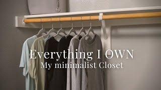 Everything I OWN in my CLOSET / from 500 to 50 items + try on | MINIMALISM 