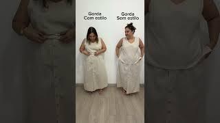 Look plus size antes e depois elegante #plussize #moda #modaplussize #modafeminina #look