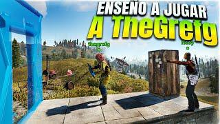 ENSEÑO a GREFG a JUGAR al RUST - Gameplay español