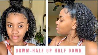 Half Up Half Down Style - Natural Hair Tutorial