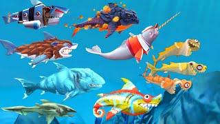 ALL SPECIAL SHARK GAMEPLAY 2023 (FIN, FINN N FINNY UPDATE) - Hungry Shark Evolution