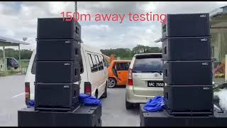 Admark 12 inch active line array 150m away testing