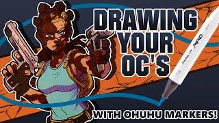 Drawing your OC's with The OHUHU 320 Marker set! Review and Giveaway!