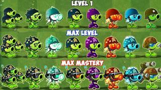 All Pea & Mega Gatling Plants Level 1 vs Max Level vs M200 - Who Will Win? - Pvz 2 Plant vs Plant