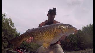 Carp Fishing from SUP board with bread