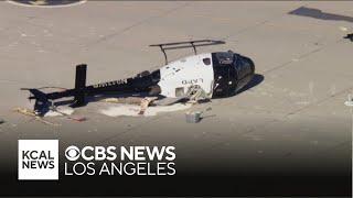 LAPD helicopter crashes amid strong winds in Orange County