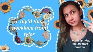 i diy'd the flower necklace from tyler, the creator