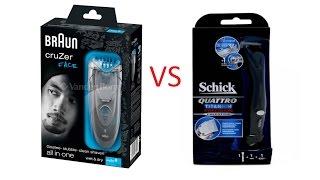 Обзор электробритвы  Braun CruZer 6 Face и  Schick Quattro Titanium