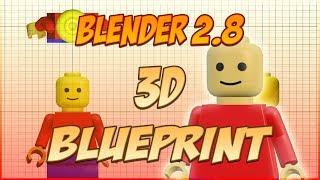 How to set up 3D blueprint reference images - Blender 2.8 tutorial