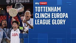 Tottenham Hotspur celebrate Europa League win