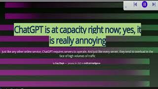 Chatgpt troubleshooting: How to Fix the 'At Capacity' Error