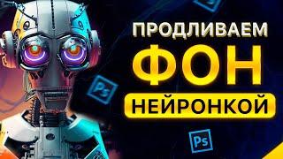 КАК ПРОДЛИТЬ ФОН ЛЮБОГО ИЗОБРАЖЕНИЯ / ADOBE PHOTOSHOP 2023 / Firefly