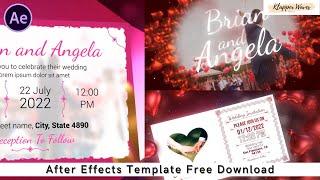 Wedding Invitations Pack - Free Download After Effects Template