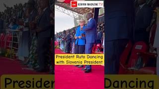 President Ruto Dancing with President of Slovenia in Homa Bay during Madaraka Day Celebration