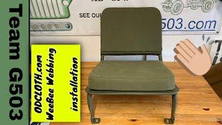 Canvas Installation Willys MB Ford GPW G503 Jeep Seat Cushions Fastener Locations with Measurements