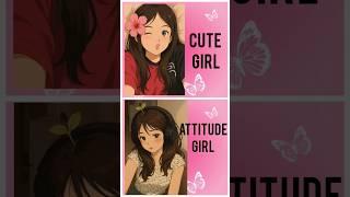 Cute girl   Attitude girl #shorts #viral #Makeup #Dress#Hairstyle