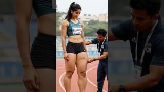 Notice her muscular legs️ #shorts #tallwoman #tallgirlfriend #girl #india #sprinter