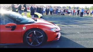 Ferrari Sf90 Stradale Vs Bugatti Chiron Pur Sport drag race