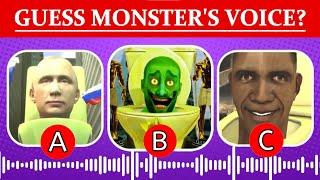 GUESS MONSTER'S VOICE #2 | NEW SEASONS SKIBIDI TOILET MEMES (ALL SEASONS 1-39 & ALL EPISODES)