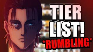 *RUMBLING* All Star Tower Defense TIER LIST! | Roblox