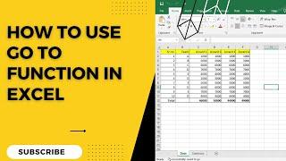 How To Use Goto Function In Excel