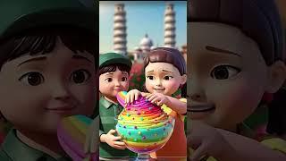 Squid Game AI Dalgona Candy ASMR  #squidgame #dalgona #ai #asmr #shorts #satisfying #intense