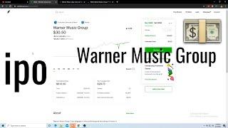 Warner Music Group just went Public in the stock market / Robinhood stocks