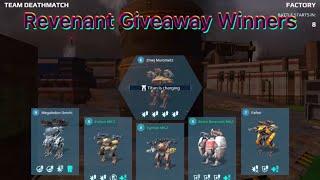War Robots | Revenant Giveaway Winners + Very Laggy Gameplay