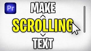 How To Make Vertical SCROLLING TEXT In Premiere Pro